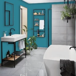 Homebase Bathroom Mid Sheen Paint - Teal 2.5L 7 Homebase Bathroom Mid Sheen Paint - Teal 2.5L -Homebase 12832694 5434832978933286