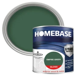 Homebase Exterior Gloss Paint - Empire Green 750ml