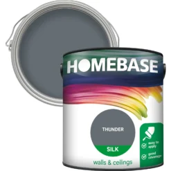 Homebase Silk Emulsion Paint Thunder - 2.5L