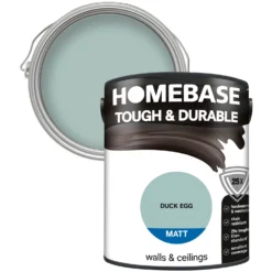 Homebase Tough & Durable Matt Paint Duck Egg - 5L