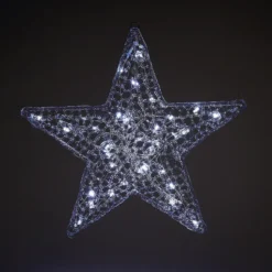 Star Spun Acrylic LED Christmas Light Decoration - 37cm