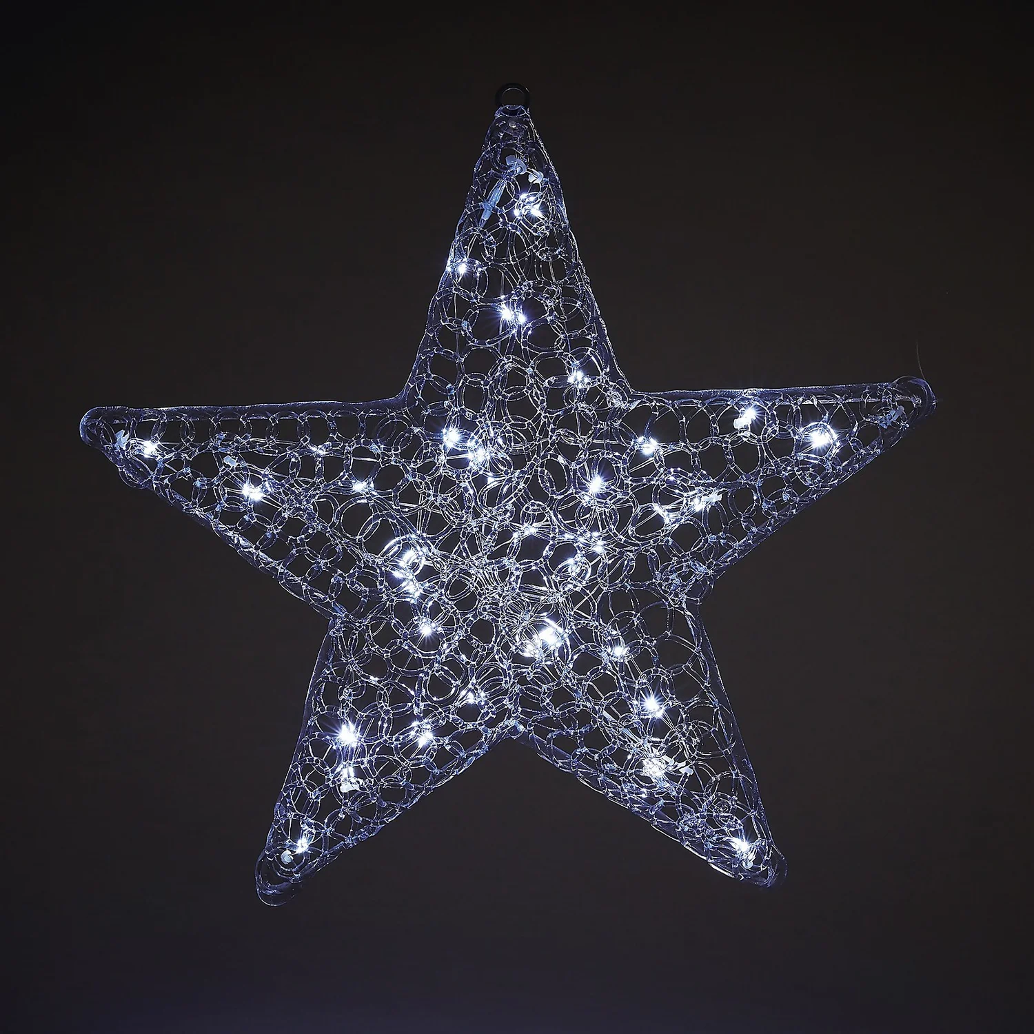 Star Spun Acrylic LED Christmas Light Decoration - 37cm 3 Star Spun Acrylic LED Christmas Light Decoration - 37cm