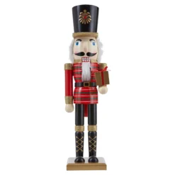 Red Wooden Nutcracker Christmas Room Decoration - 50cm