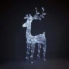 Acrylic LED Reindeer White 3D Outdoor Christmas Light Decoration - 128cm 2 Acrylic LED Reindeer White 3D Outdoor Christmas Light Decoration - 128cm -Homebase 12840052 2084884184988805
