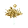 Gold Poinsettia Pick - 18cm 2 Gold Poinsettia Pick - 18cm -Homebase 12840717 1974831967058981