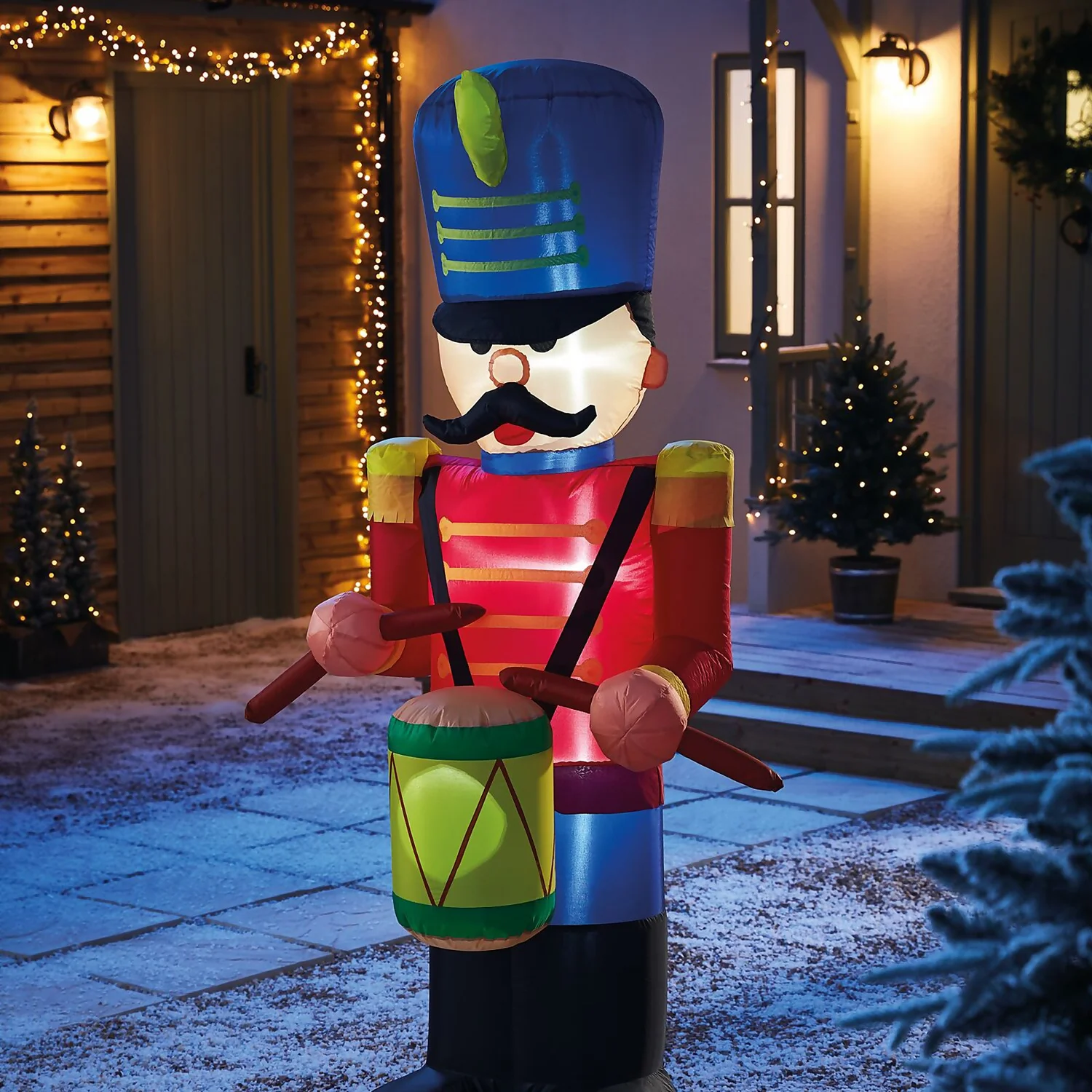 6ft Nutcracker Drummer Christmas Inflatable 3 6ft Nutcracker Drummer Christmas Inflatable