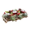 Red Berry & Willow Tabletop 3 Christmas Candle Holder - 30cm 1 Red Berry & Willow Tabletop 3 Christmas Candle Holder - 30cm -Homebase 12941030 2014884028008279