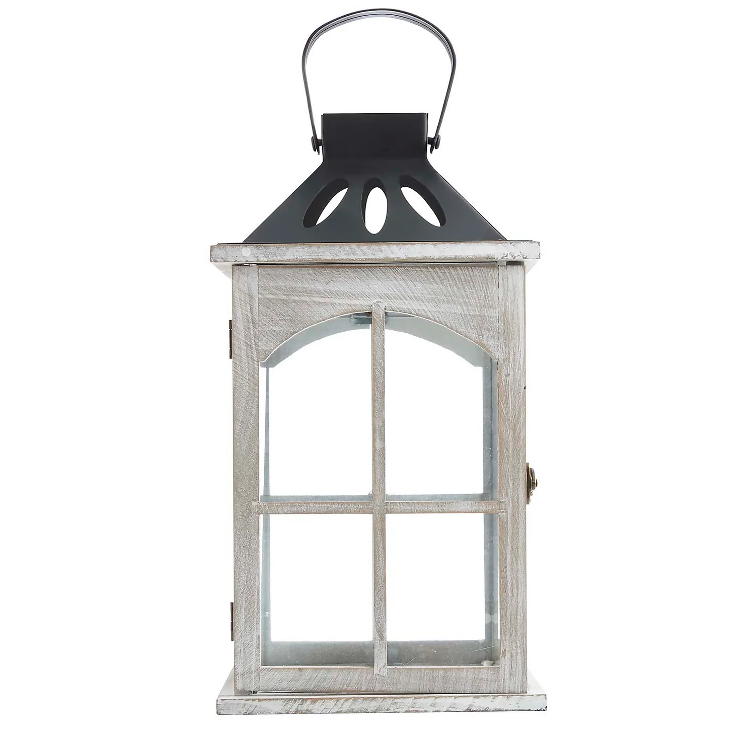 Wooden And Iron Christmas Lantern - 37.5cm 3 Wooden And Iron Christmas Lantern - 37.5cm