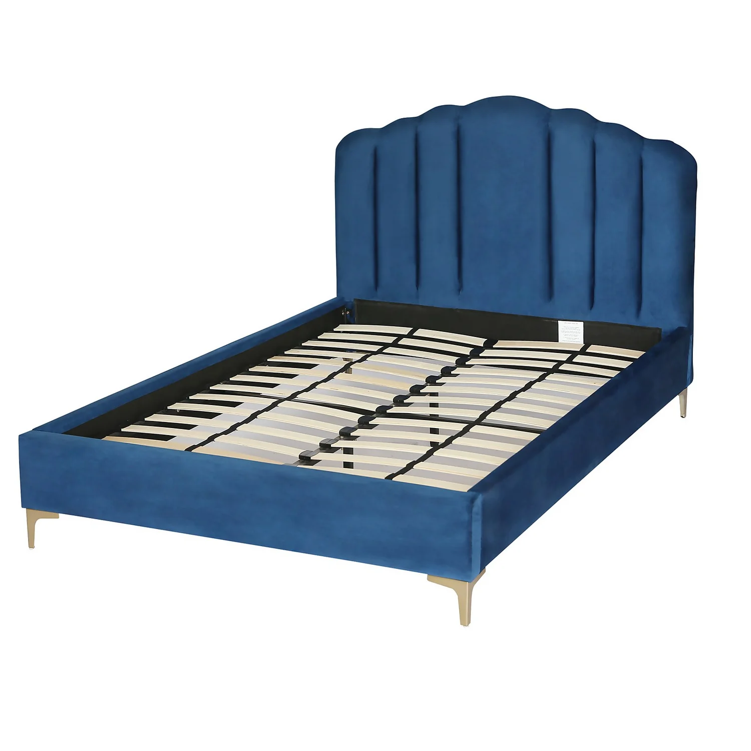 Sophia Scallop Double Bed - Navy 3 Sophia Scallop Double Bed - Navy