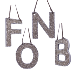 Beaded Letter S Christmas Tree Decoration