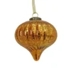 Copper Ribbed Mercury Glass Onion Christmas Tree Bauble - 90mm 1 Copper Ribbed Mercury Glass Onion Christmas Tree Bauble - 90mm -Homebase 13715874 5824984563156639